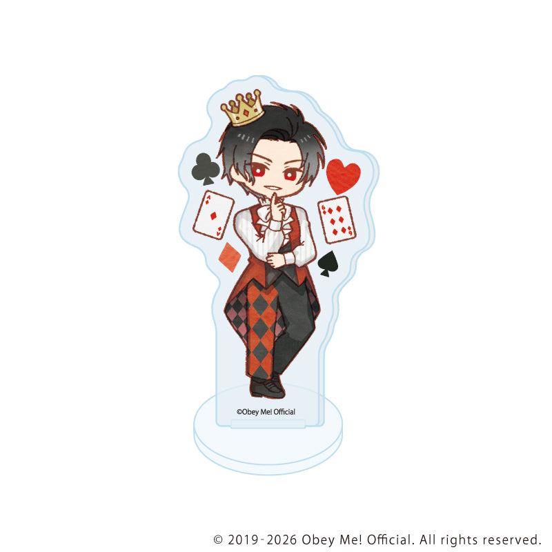 (1BOX=7)(Goods - Acrylic Stand) Obey Me! Nightbringer Acrylic Petit Stand 23 Playing Cards Ver. (Retro Art)