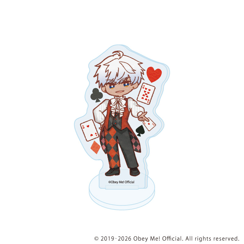 (1BOX=7)(Goods - Acrylic Stand) Obey Me! Nightbringer Acrylic Petit Stand 23 Playing Cards Ver. (Retro Art)