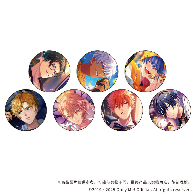 (1BOX=7)(Goods - Badge) Obey Me! Nightbringer Button Badge 09 (Official Art)