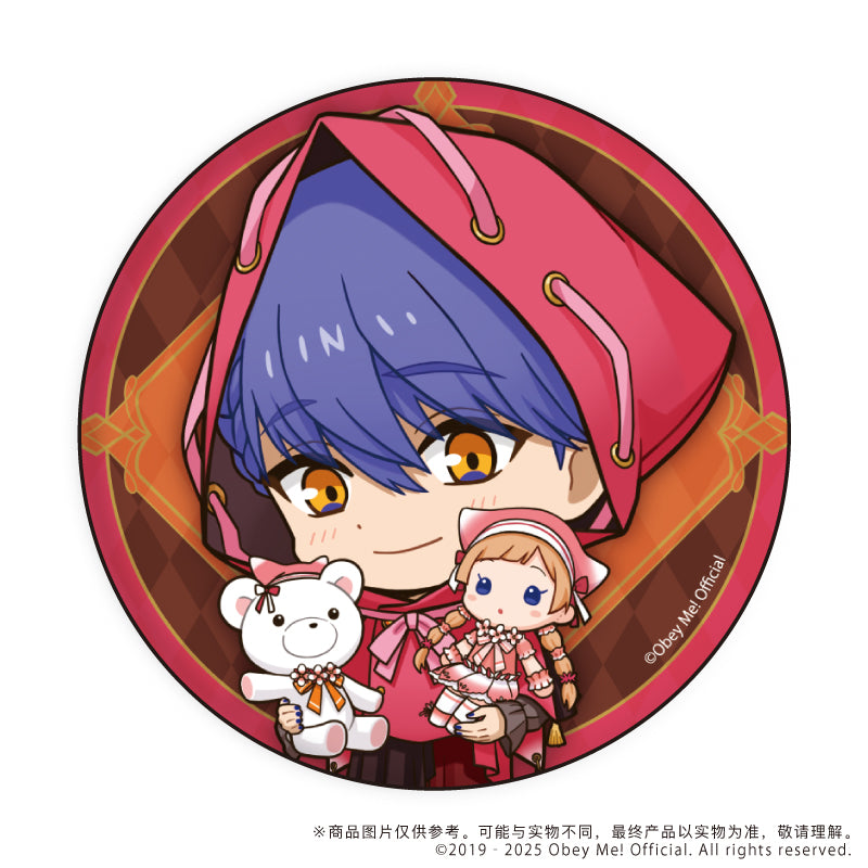 (1BOX=7)(Goods - Badge) Button Badge Obey Me! 10 - Valentine Ver. (Chibi Art)