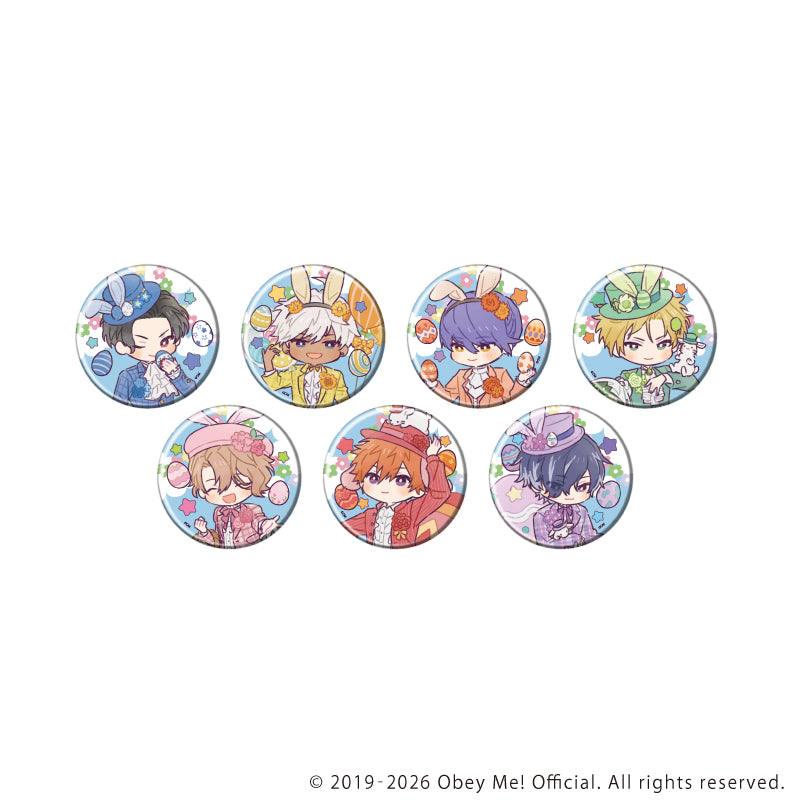 (1BOX=7)(Goods - Badge) Obey Me! Nightbringer Button Badge 47/Easter ver. (Retro Art)