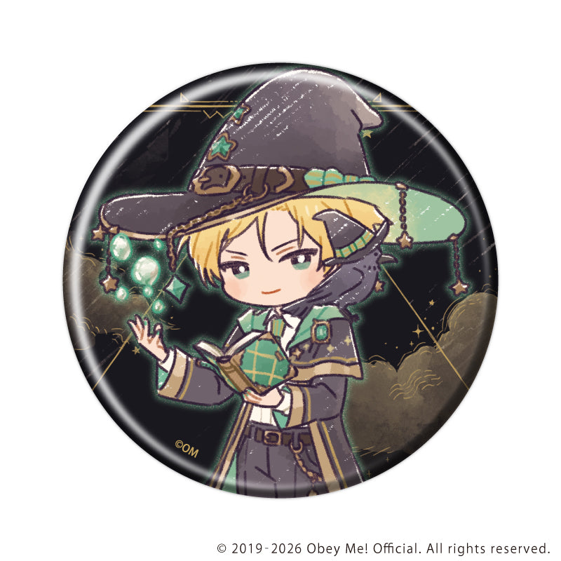 (1BOX=7)(Goods - Badge) Obey Me! Nightbringer Badge 51 Wizard Ver. (Retro Art)