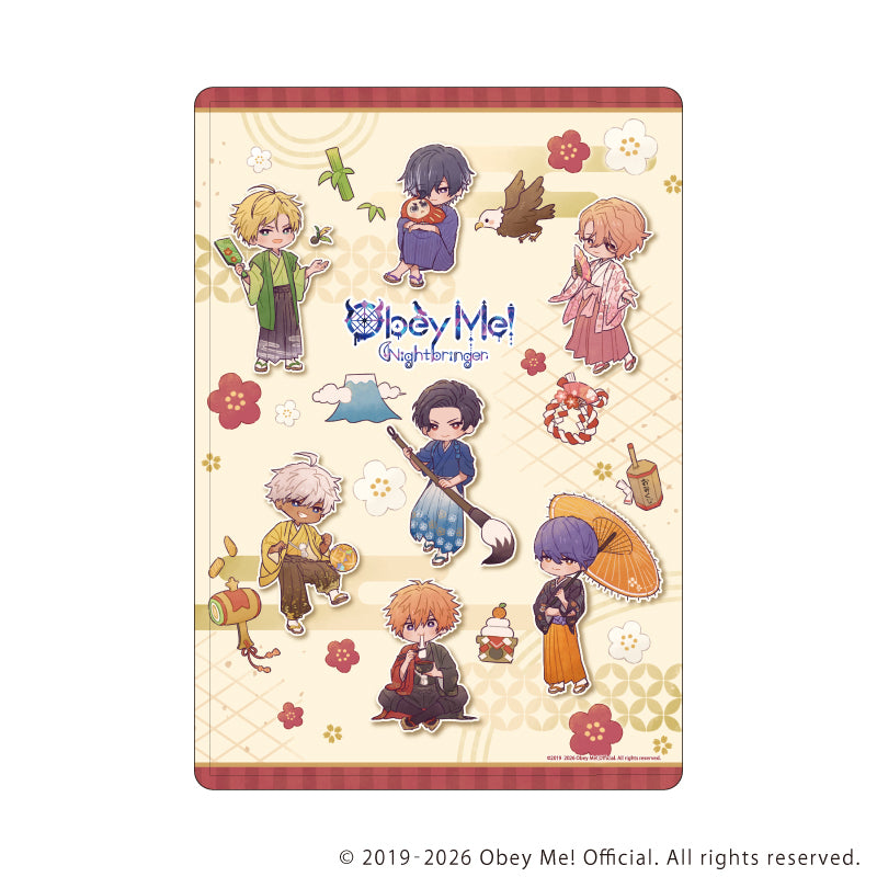 (Goods - Case) Obey Me! Nightbringer Chara Clear Case 15 New Year ver. (Retro Art)