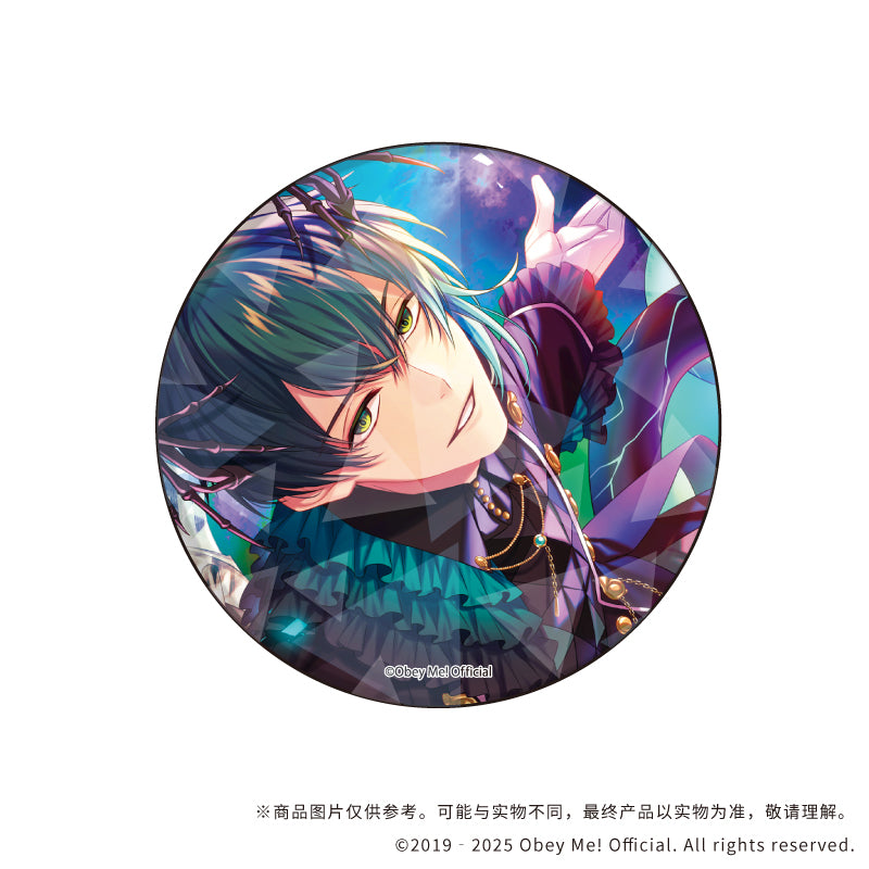 (1BOX=5)(Goods - Badge) Holographic Button Badge (65mm) Obey Me! 06 (Official Art)