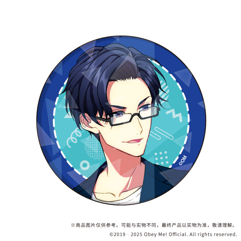 (1BOX=7)(Goods - Badge) Holographic Button Badge (65mm) Obey Me! 07 / Summer Outfit ver. Complete BOX (7 Types Total)(Exclusive Art)