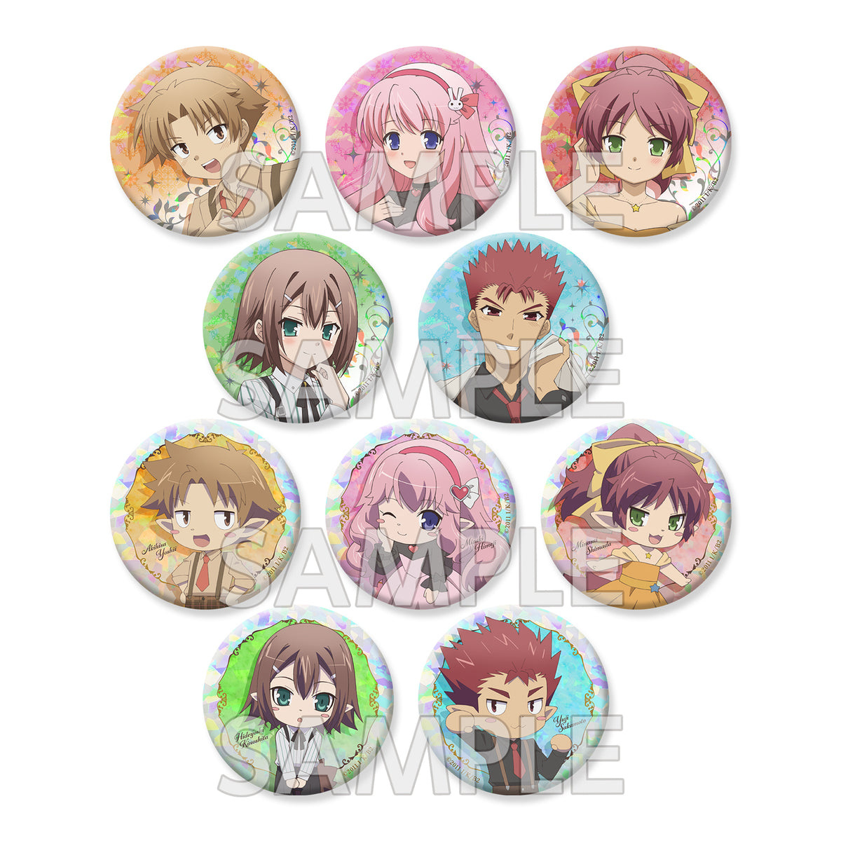 (1BOX=10)(Goods - Badge) TV Anime BAKA and TEST -Summon the Beasts- Formal Series Tradable Glimmering Tin Badge PACK