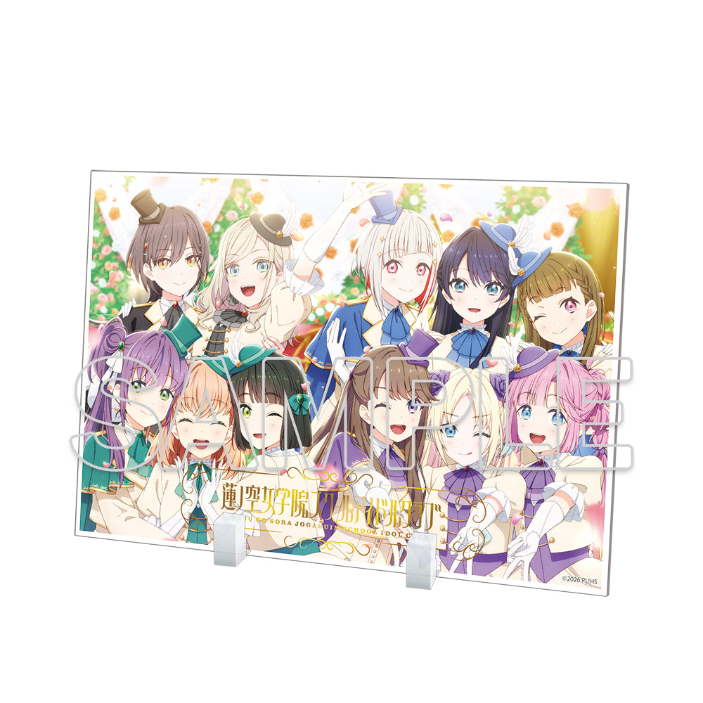 (Goods - Ornament) Love Live! Hasunosora Jogakuin School Idol Club Foil-stamped Acrylic Plate Ver. Bloom Garden Party
