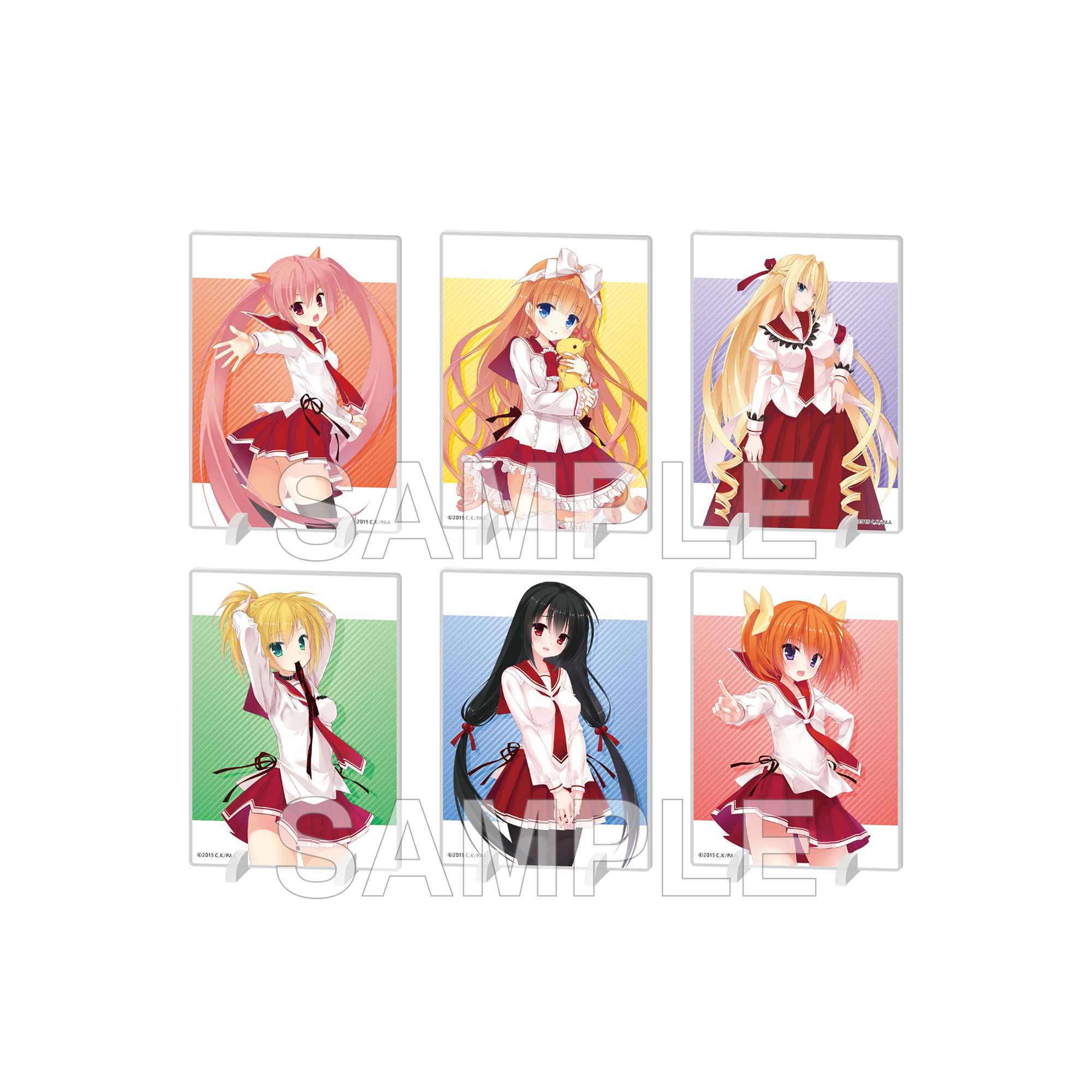 (1BOX=6)(Goods - Acrylic Stand) Aria the Scarlet Ammo Double A Trading Mini Acrylic Stand Panel - Anime Adaptation 15th Anniversary Ver. PACK