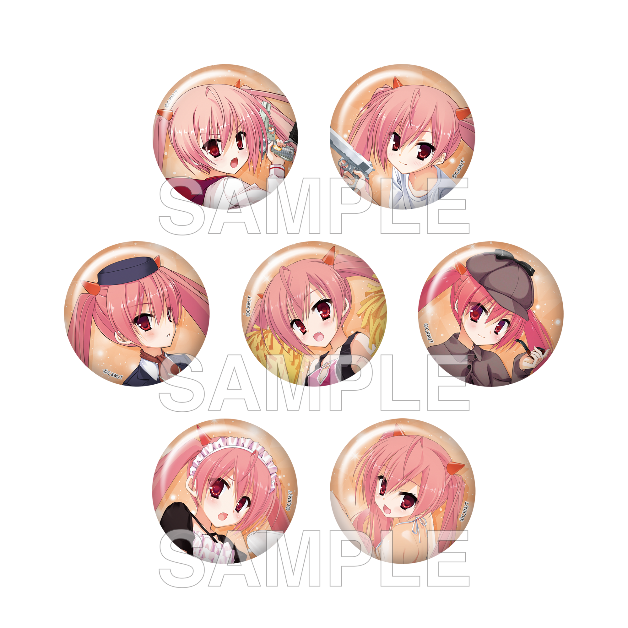 (1BOX=7)(Goods - Badge) Aria the Scarlet Ammo Trading Pin Badge - Anime Adaptation 15th Anniversary Ver. B PACK