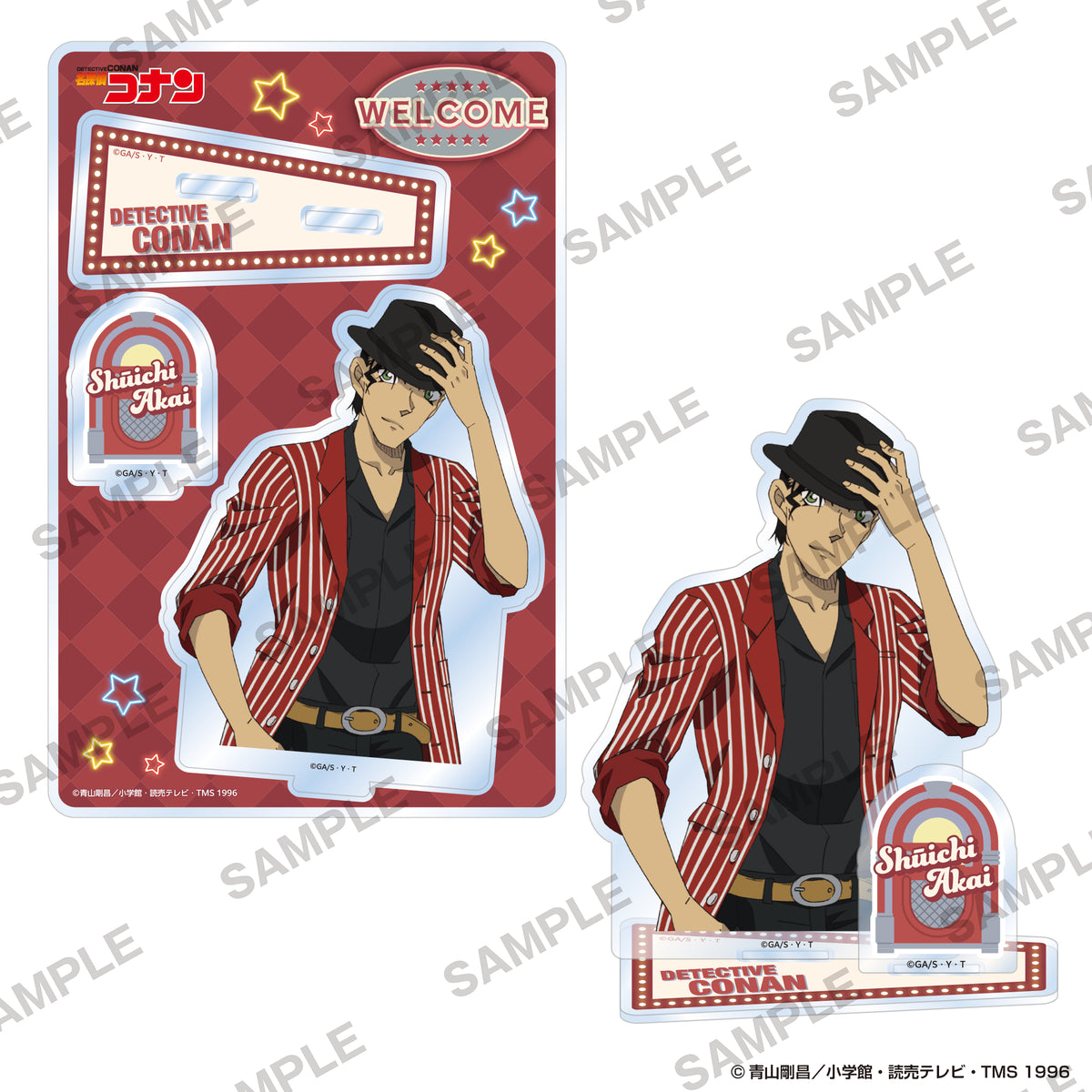(Goods - Acrylic Stand) Detective Conan Diorama Acrylic Stand - American Oldies Ver. Shūichi Akai