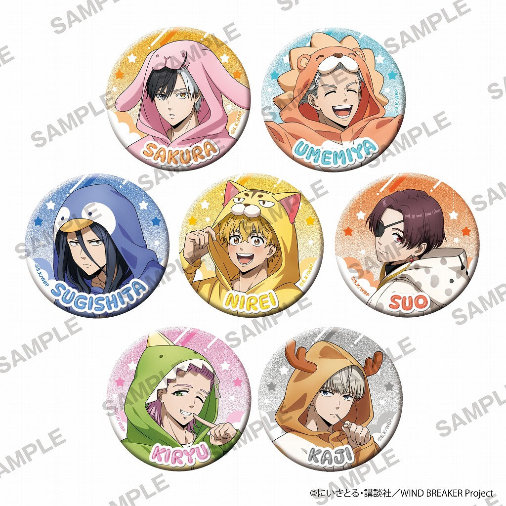 (1BOX=7)(Goods - Badge) WIND BREAKER Sparkly Tin Badge Pajama Party ver. 2nd Edition PACK
