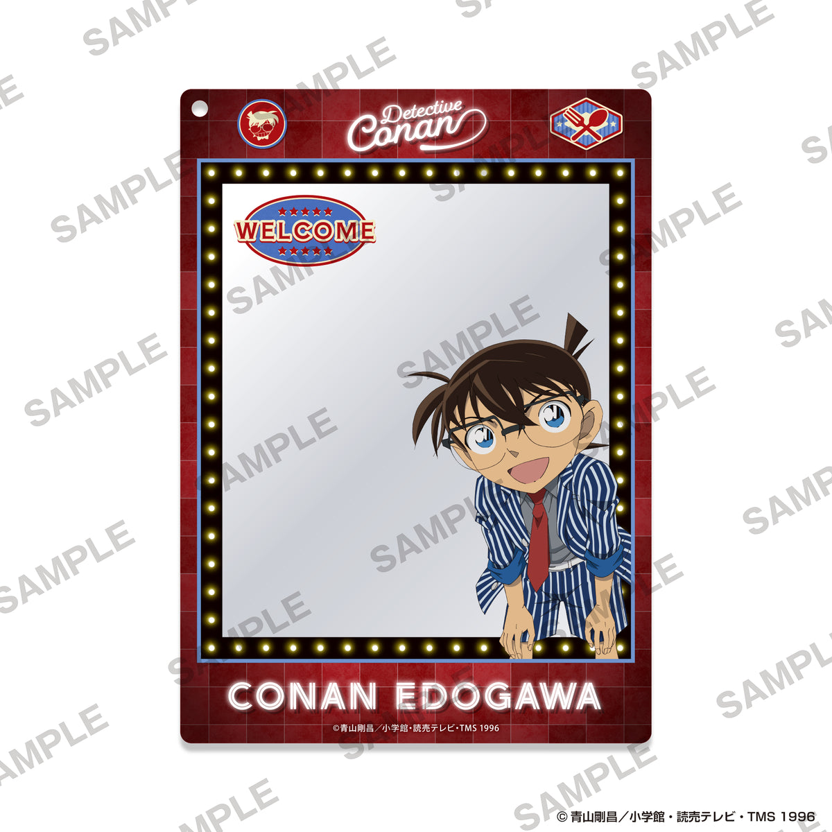 (Goods - Keychain) Detective Conan Framed Acrylic Keychain - American Oldies Ver. Conan Edogawa