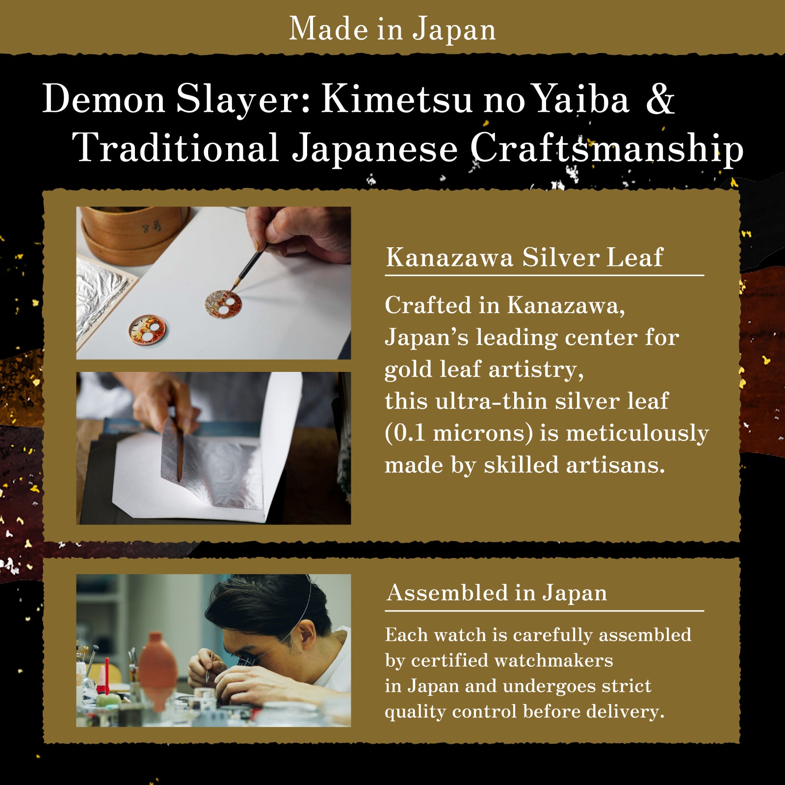 (Goods - Timepiece) Demon Slayer: Kimetsu no Yaiba Anime S-MEISTER Collaboration Mechanical Watch - Tanjiro Kamado Model 2