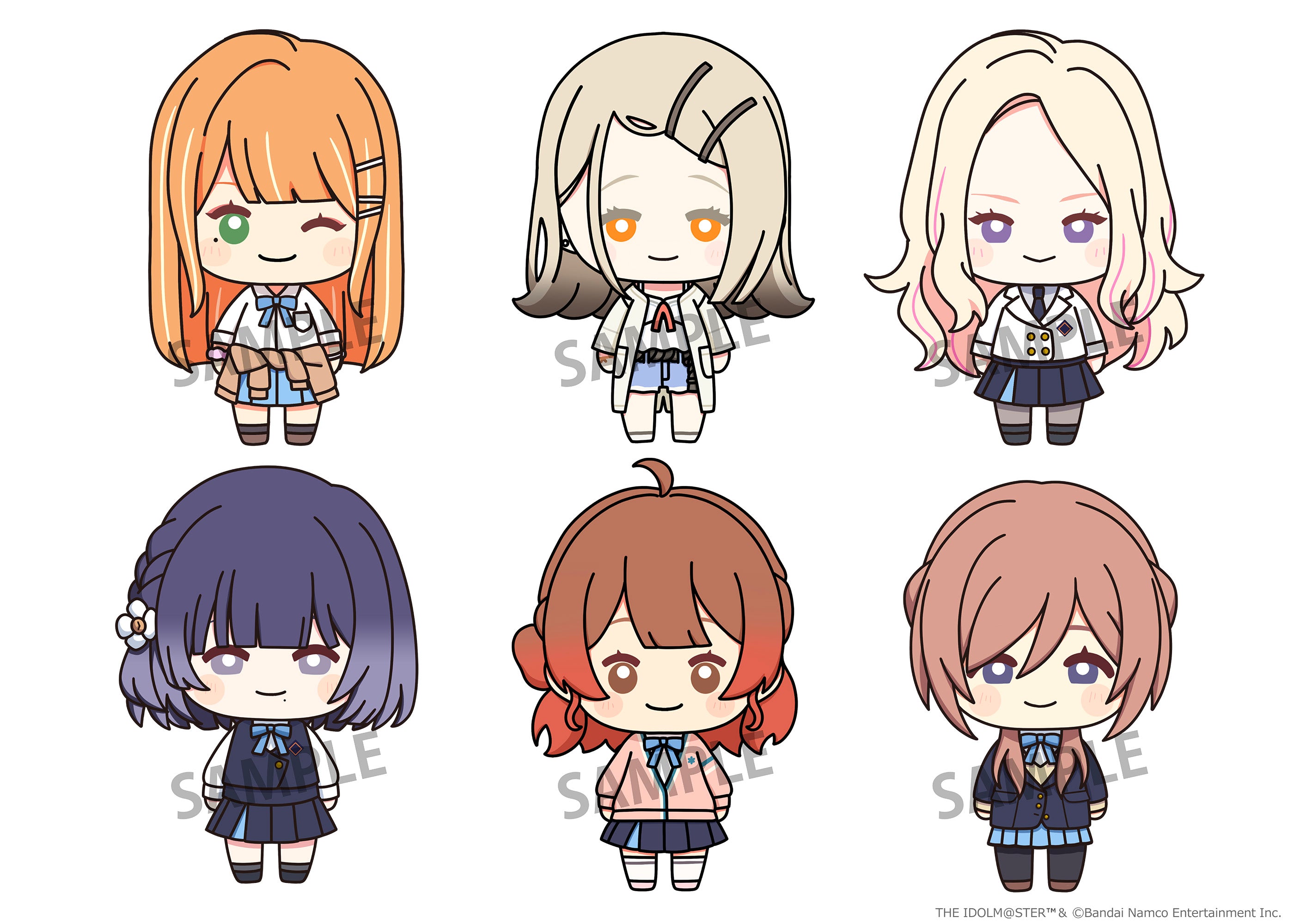 (1BOX=6)(Trading Figure) Gakuen iDOLM@STER Nyokinto Mascot Figure Vol.2