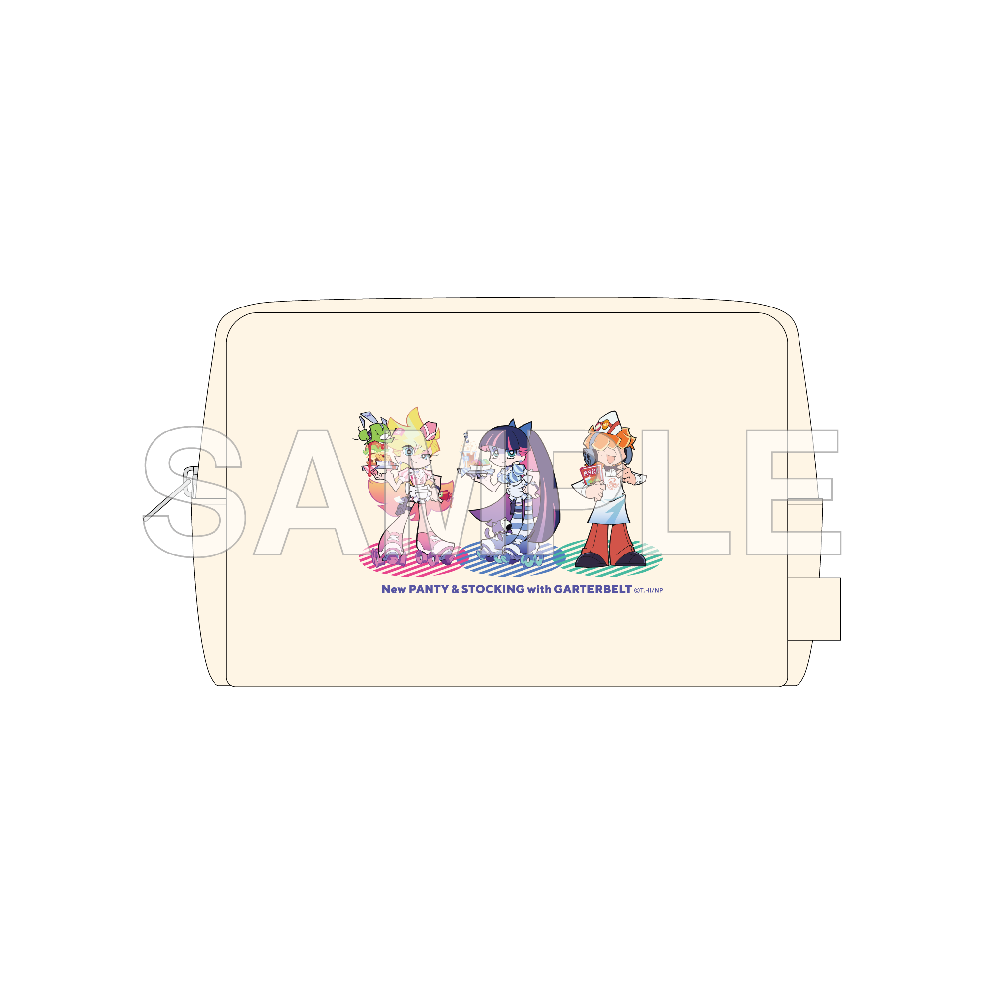 (Goods - Pouch) New PANTY & STOCKING with GARTERBELT Square Pouch American Diner Ver.