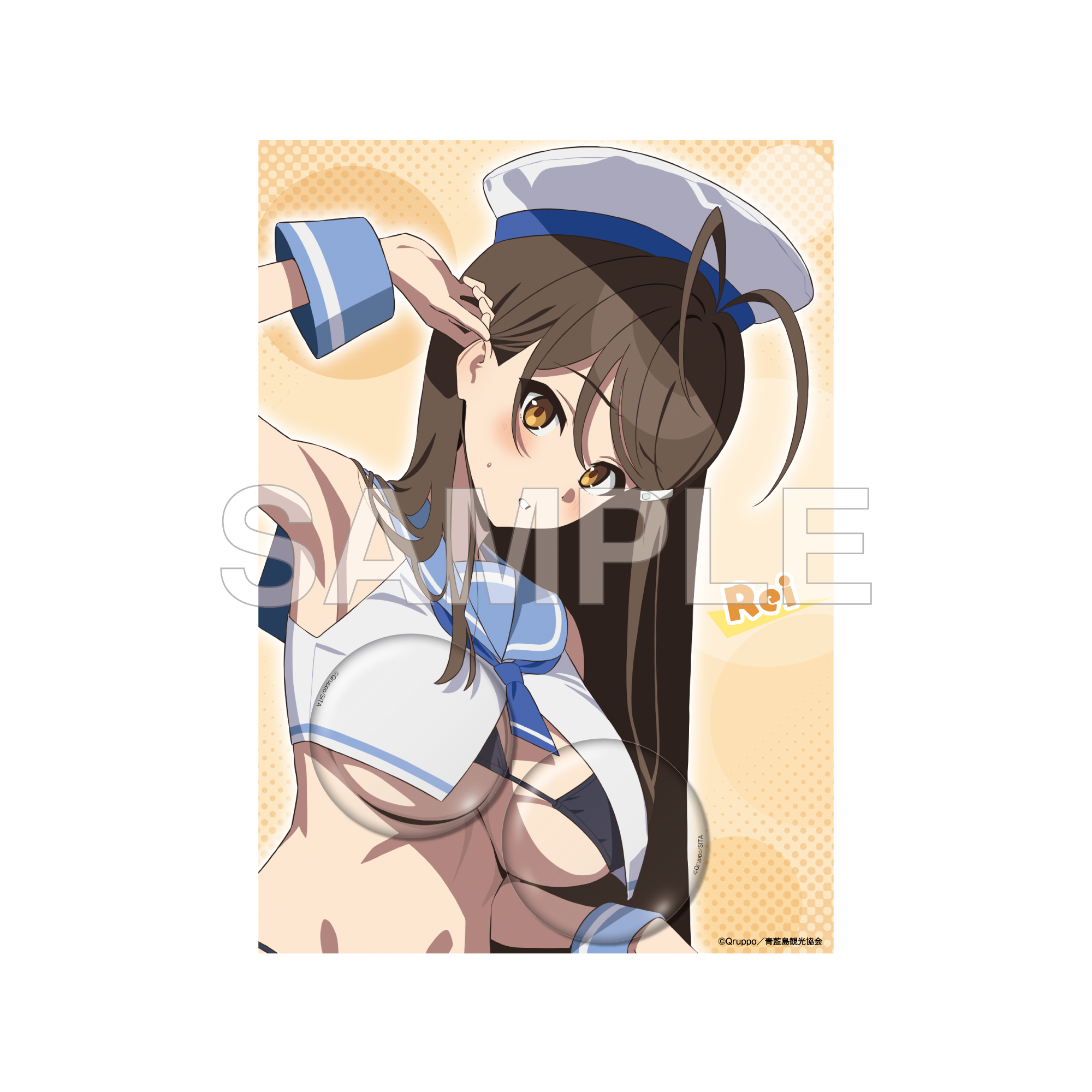 (Goods - Badge) NUKITASHI THE ANIMATION - Pai Badge - Marine Sailor Swimsuit Ver. - Rei Tadasugawa