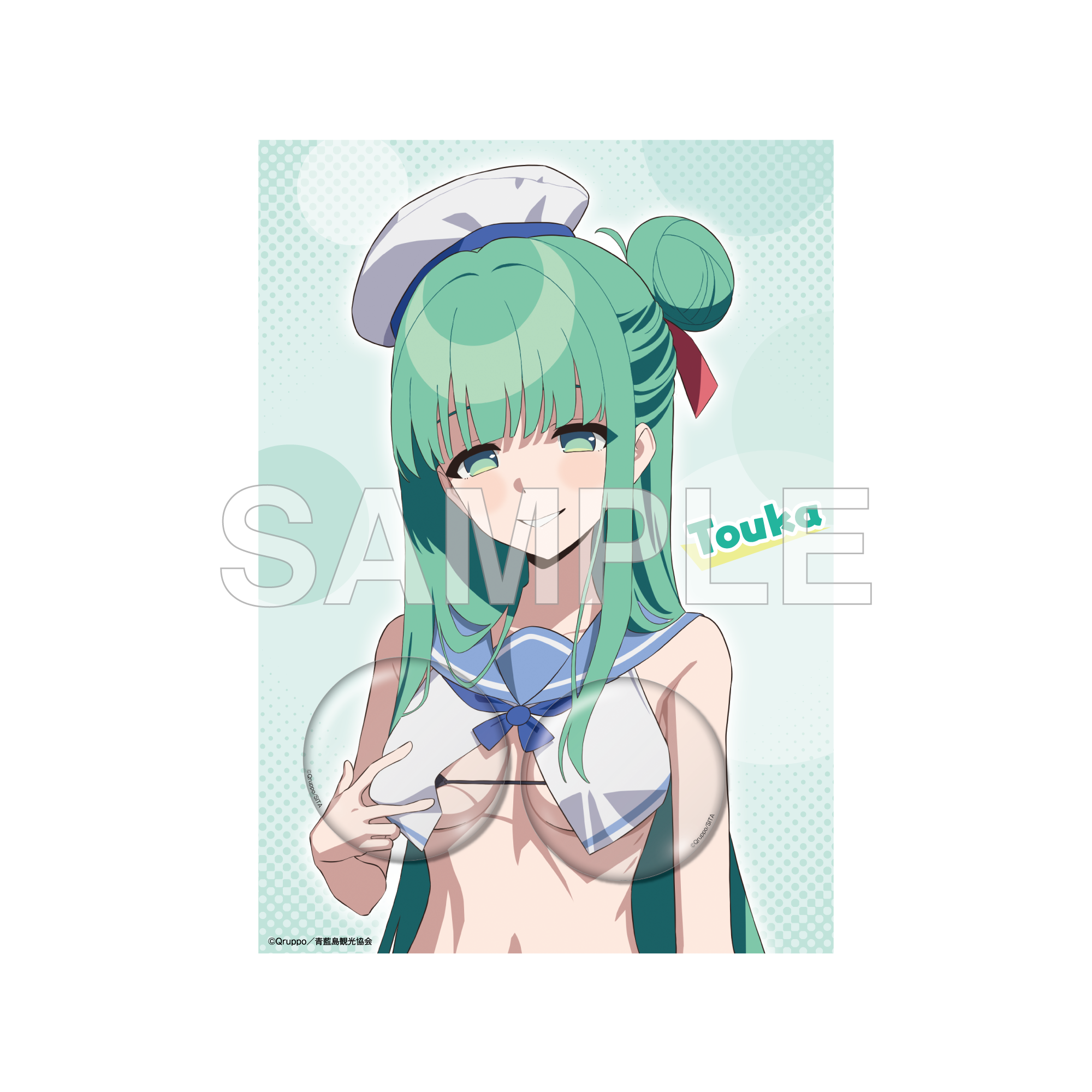 (Goods - Badge) NUKITASHI THE ANIMATION - Pai Badge - Marine Sailor Swimsuit Ver. - Touka Reizeiin