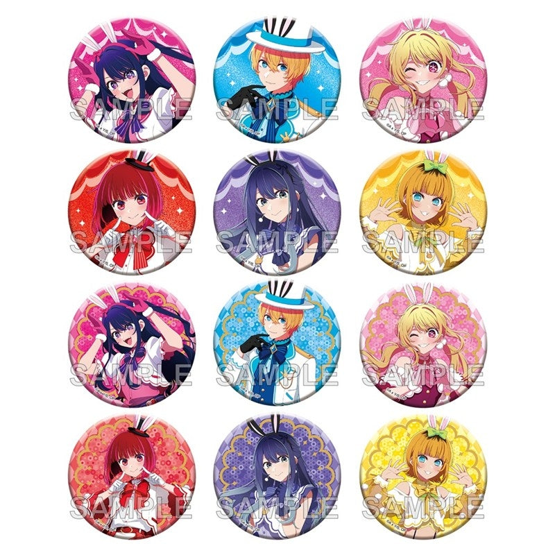 (1BOX=12)(Goods - Badge) 【OSHI NO KO】Glimmering Tin Badge Collection Bunny Ver. PACK