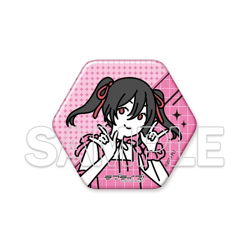 (Goods - Badge) Love Live! Wear the Seasons on Your Walks. Hexagonal Tin Badge - Nico Yazawa