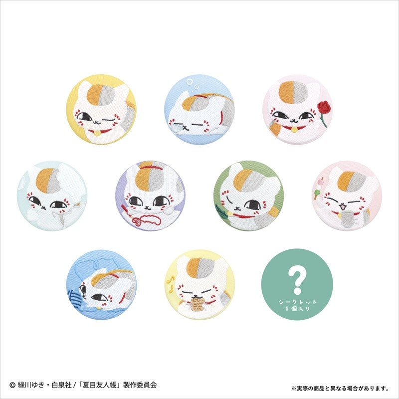 (1BOX=10)(Goods - Badge) Natsume's Book of Friends (Natsume Yuujinchou) Secret Embroidered Button Badge