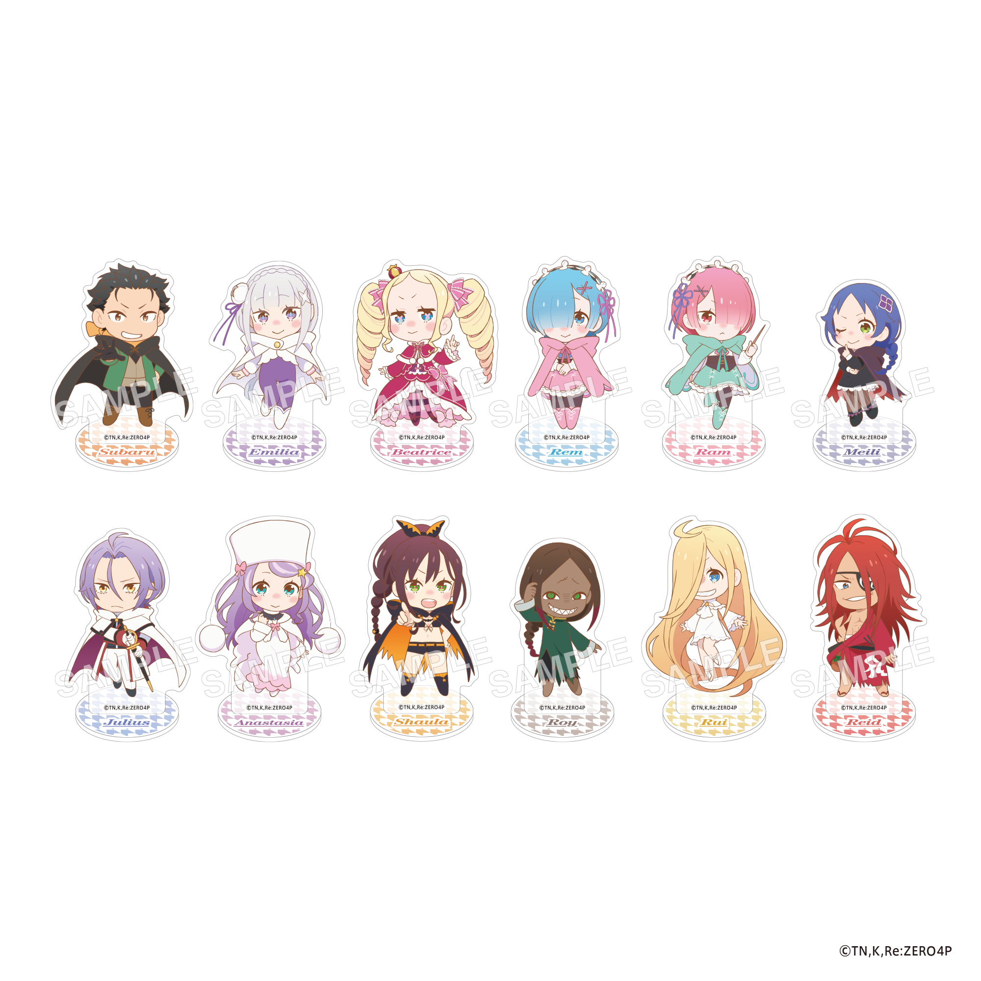 (1BOX=12)(Goods - Acrylic Stand) "Re:ZERO -Starting Life in Another World-" 4th season Tradable Mini-Character Acrylic Stand Figure PACK