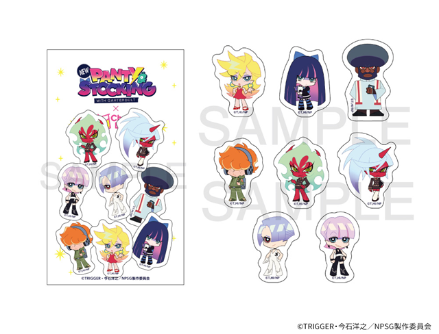 (Goods - Sticker) New PANTY & STOCKING with GARTERBELT Anime x CharaDri!! 2026 Flake Stickers