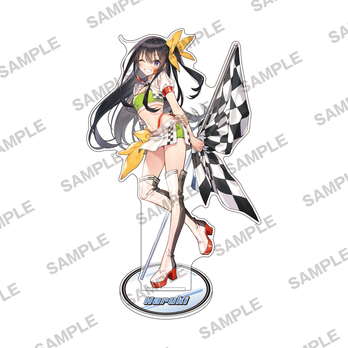 (Goods - Acrylic Stand) Tenkousaki no Seiso-Karen na Bishoujo ga Mukashi Danshi da to Omotte Issho ni Asonda Osananajimi Datta Ken Acrylic Stand - Haruki Nikaidou - Race Queen Ver.