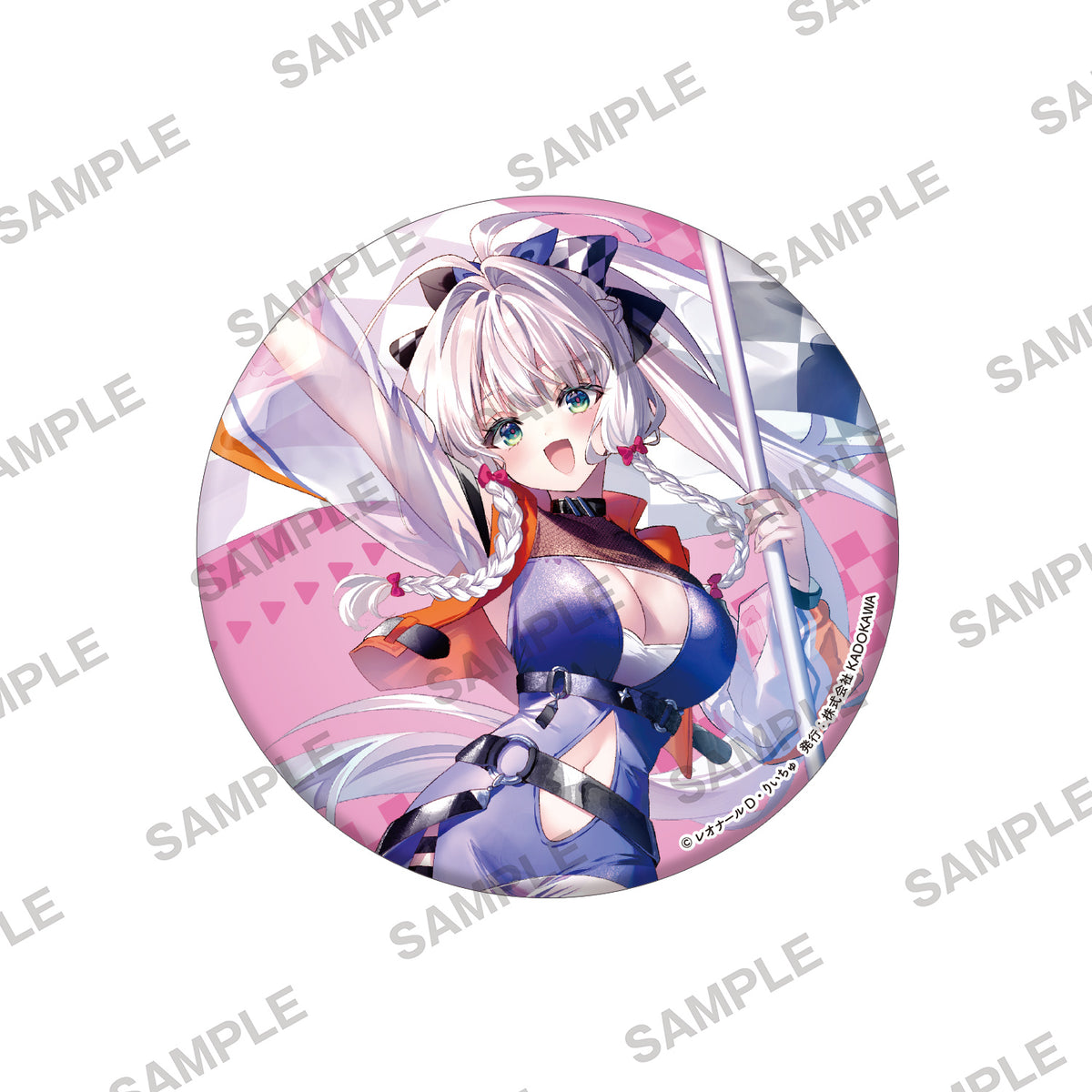 (Goods - Badge) Mob Shisai dakedo, Kono Sekai ga Otome Game dato Kizuita node Heroine wo Ikusei Shimasu Big Holographic Tin Badge - Reina - Race Queen Ver.