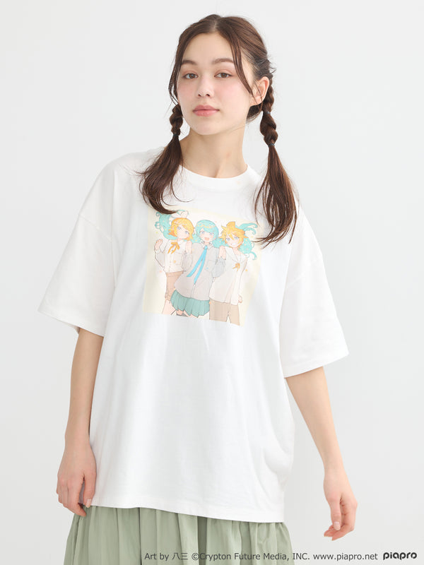 (Goods - Shirt) Hatsune Miku & Kagamine Rin/Len T-Shirt - Free Size [earth music&ecology Japan Label]