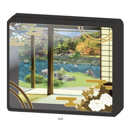 (Goods - Key Chain Cover) Double Character Frame 03 - Japanese Garden
