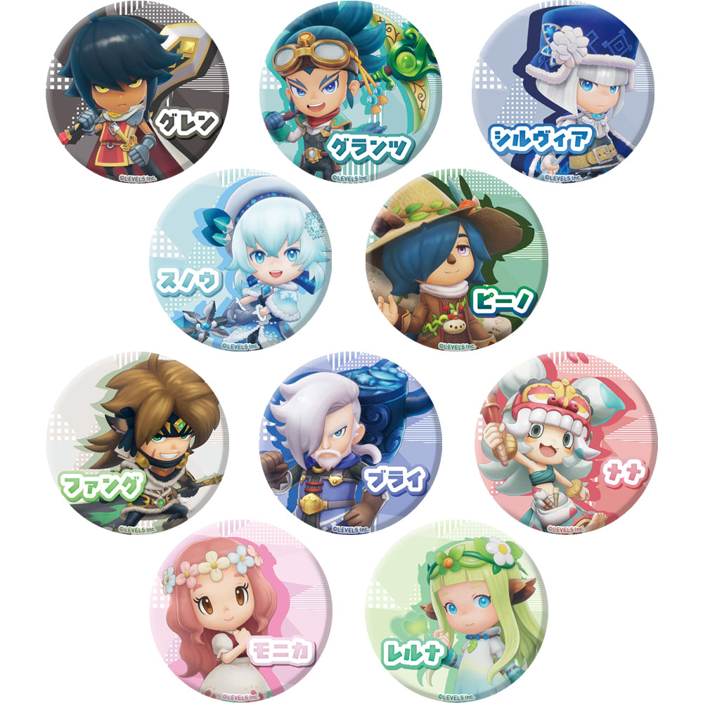 (1BOX=10)(Goods - Badge) FANTASY LIFE i: The Girl Who Steals Time Buddy Character Tradable Tin Badges Vol.1 Individual
