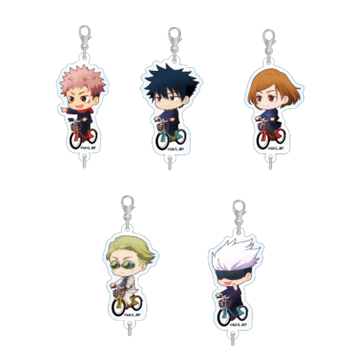 (1BOX=5)(Goods - Charm) Jujutsu Kaisen Tradable Connecting Chibi Character Acrylic Charms Riding ver. (vol.2)