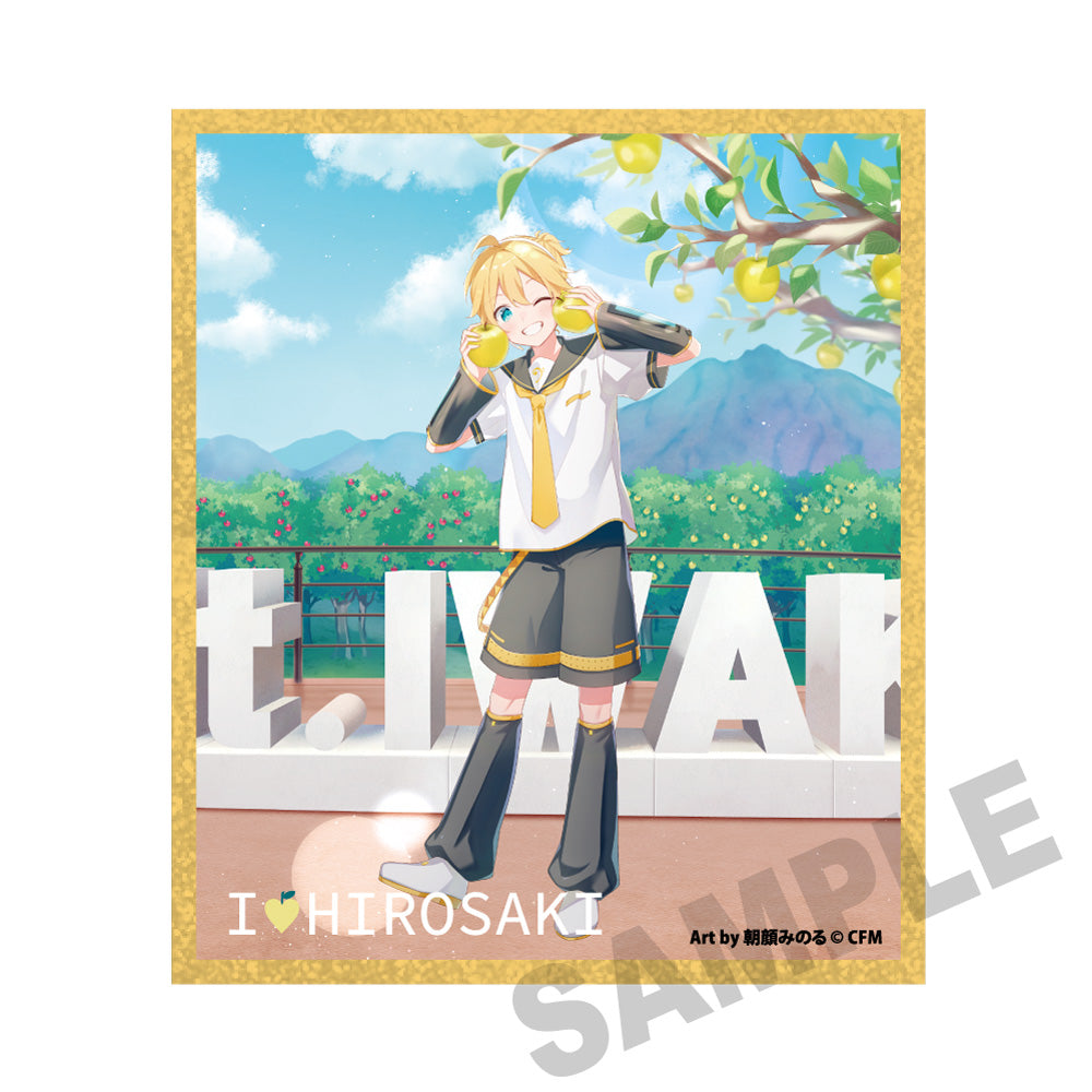 (Goods - Art) Hatsune Miku × Hirosaki Apple Acrylic Art Board Kagamine Len - Art by Asagao Minoru