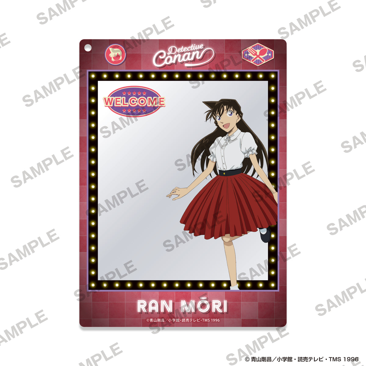 (Goods - Keychain)  Detective Conan Framed Acrylic Keychain - American Oldies Ver. Ran Mōri