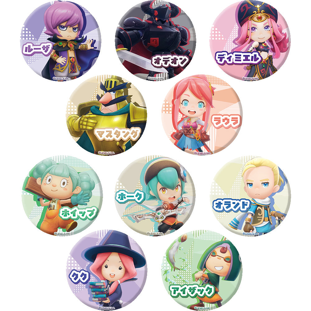 (1BOX=10)(Goods - Badge) FANTASY LIFE i: The Girl Who Steals Time Buddy Character Tradable Tin Badges Vol.2 Individual