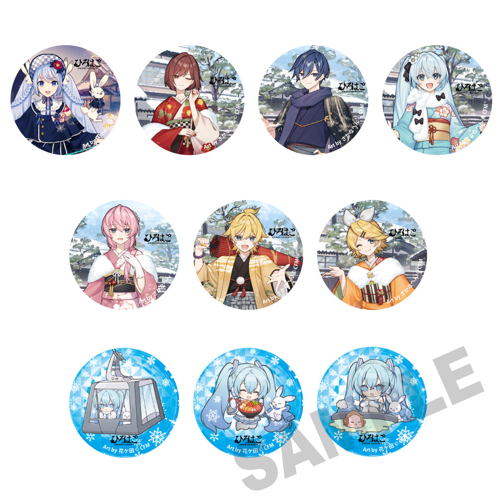[※Blind](1BOX=3)(Goods - Badge) Snow Miku x Hirohako Glimmering Tradable Tin Badges Hakodate 25-26 - 10 Types [1 Piece]