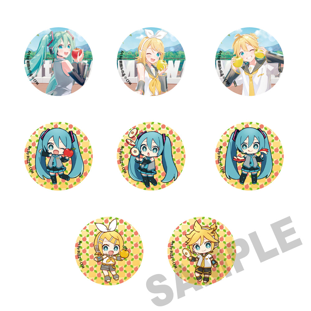 [※Blind](1BOX=3)(Goods - Badge) Hatsune Miku × Hirosaki Apple Glimmering Tradable Tin Badges Hirosaki - 8 Types [1 Piece]