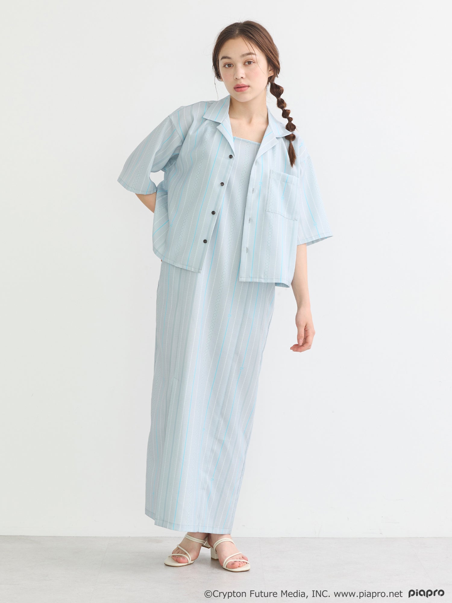 (Goods - Shirt) Hatsune Miku Open Collar Shirt [earth music&ecology Japan Label]
