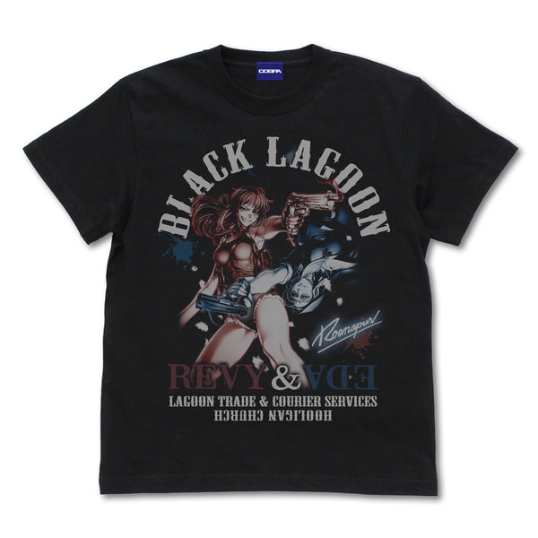 (Goods - Shirt) Black Lagoon Revy＆Eda T-Shirt - BLACK