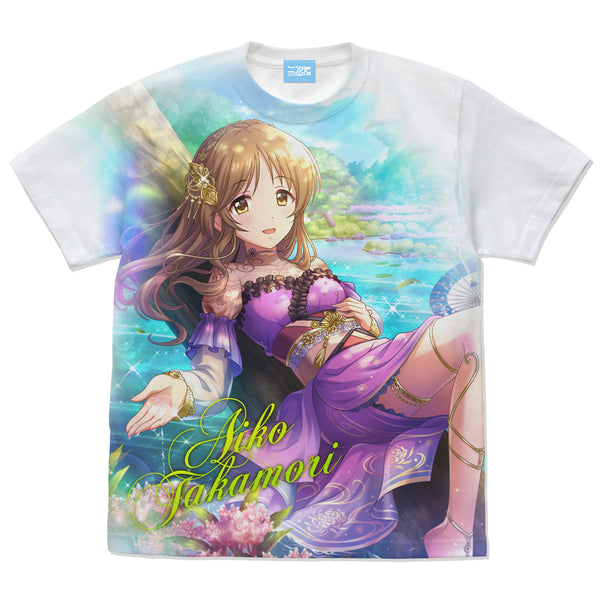 (Goods - Shirt) THE IDOLM@STER CINDERELLA GIRLS Secret Rest Day Aiko Takamori Full Graphic T-Shirt - WHITE