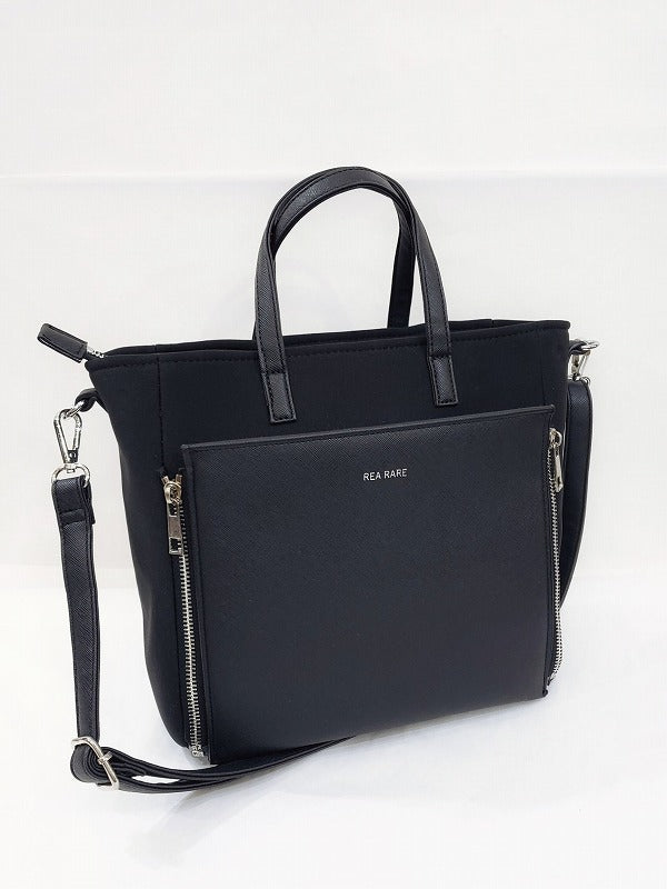(Goods - Itabag) Non-Character Original Clear Reversible Bicolor 2way Bag Black [REA RARE]