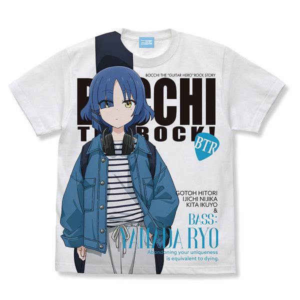 (Goods - Shirt) Bocchi the Rock! Exclusive Art Ryo Yamada  Full Graphic T-Shirt Street Fashion Ver. - WHITE