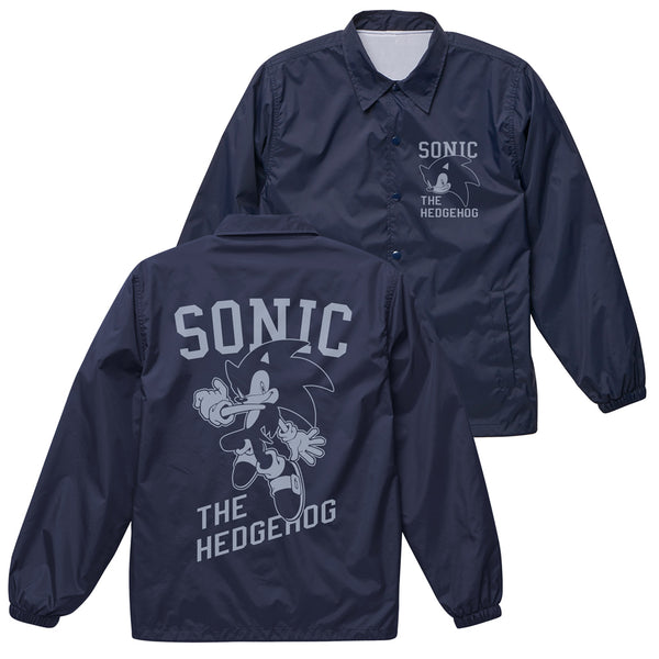 (Goods - Outerwear) Sonic the Hedgehog Sonic College Coach Jacket - NAVY