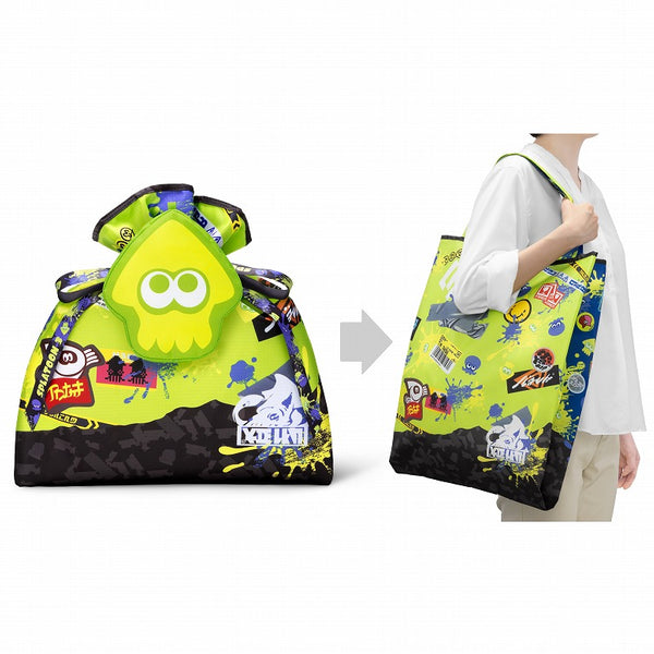 SPLATOON 3 WRAPPING X ECO BAG L (NAWABARI BATTLE) JAPAN NEW