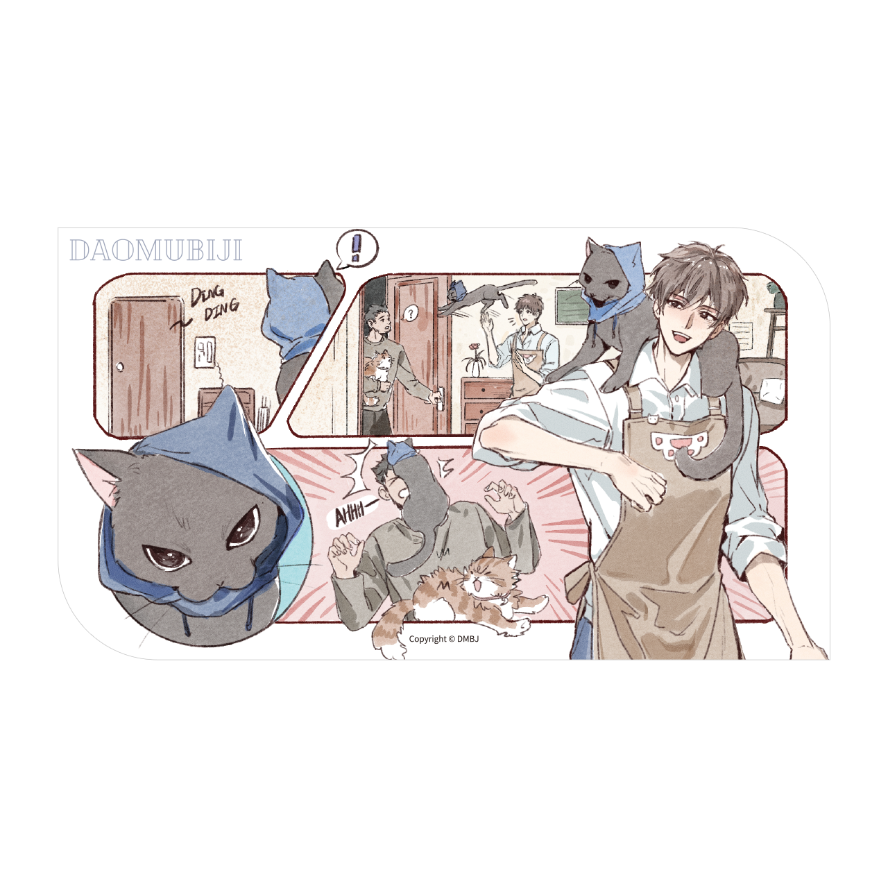 (Goods - Desk Mat) The Lost Tomb (Daomu Biji) 2026 New Year Zhang Qiling-Cat Slice of Life Series Desk Mat