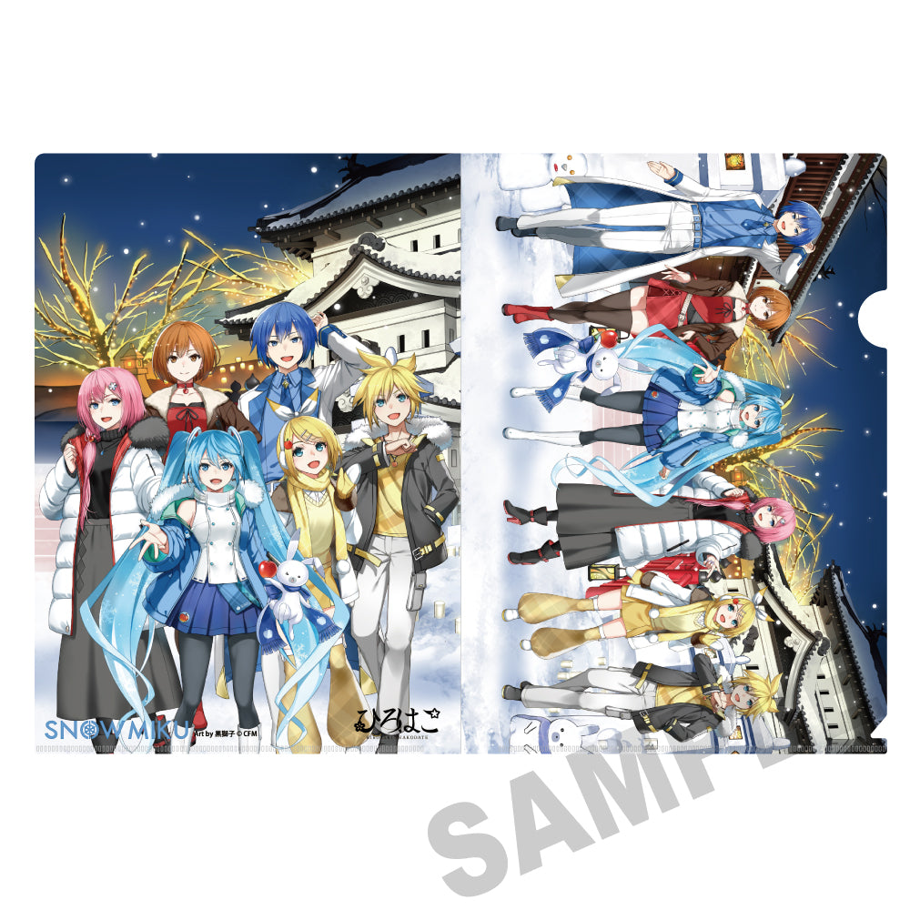 (Goods - Clear File) Snow Miku x Hirohako Clear File Folder Hirosaki - Art by Kurojishi