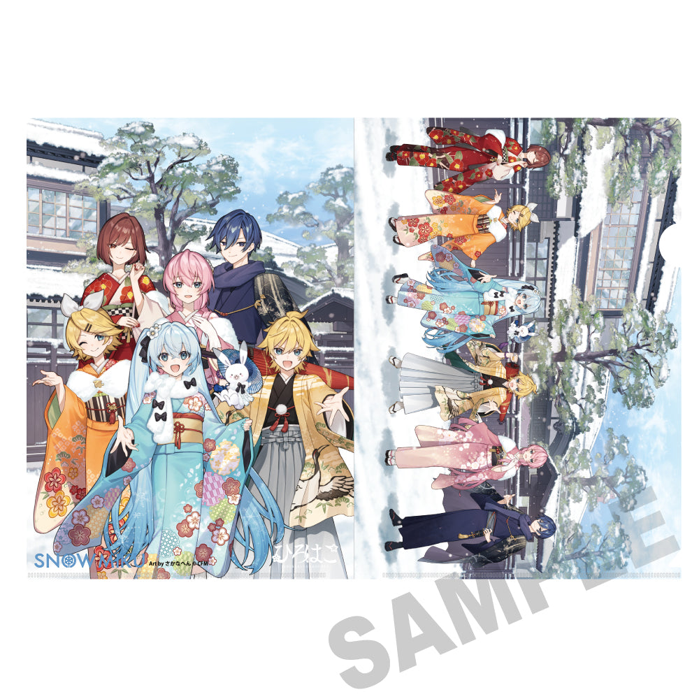 (Goods - Clear File) Snow Miku x Hirohako Clear File Folder Hakodate - Art by Sakanahen