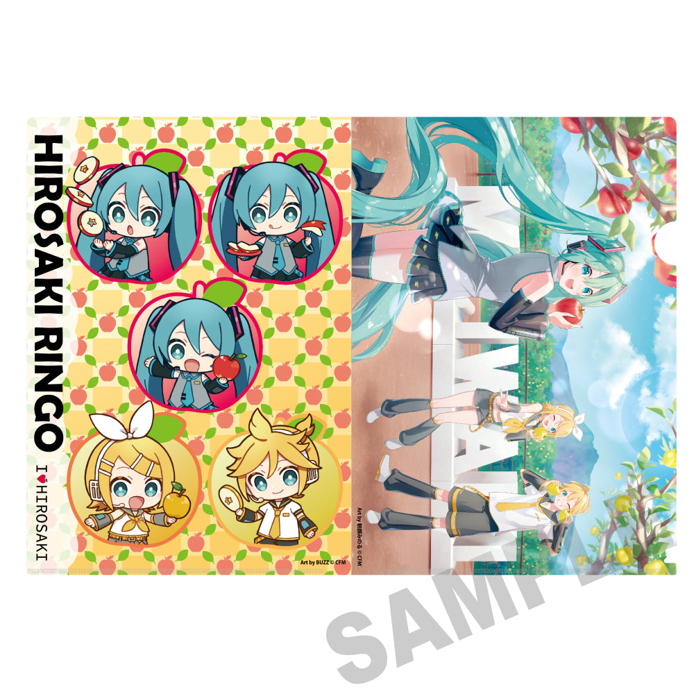 (Goods - Clear File) Hatsune Miku × Hirosaki Apple Clear File Folder 2 - Art by Asagao Minoru / BUZZ