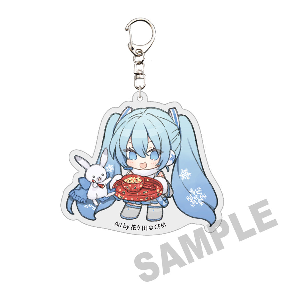 (Goods - Keychain) Snow Miku x Hirohako Die-cut Acrylic Keychain Hirosaki - Tsugaru Lacquerware - Art by hanagata