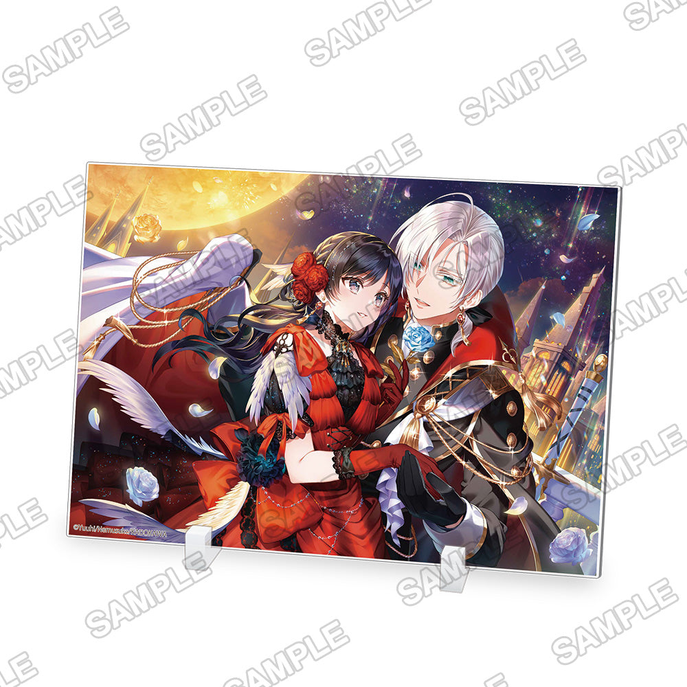 (Goods - Acrylic Stand) Kadokawa Beans Bunko 24th Anniversary Celebration Watakushi no Koto ga Daikirai na Gitei ga Goei Kishi ni Narimashita: Jitsu wa Dekiai sareteita tte Hontou nano?! Acrylic Illustration Plate